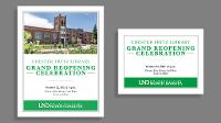 Grand Reopening flyer and digital sign.
