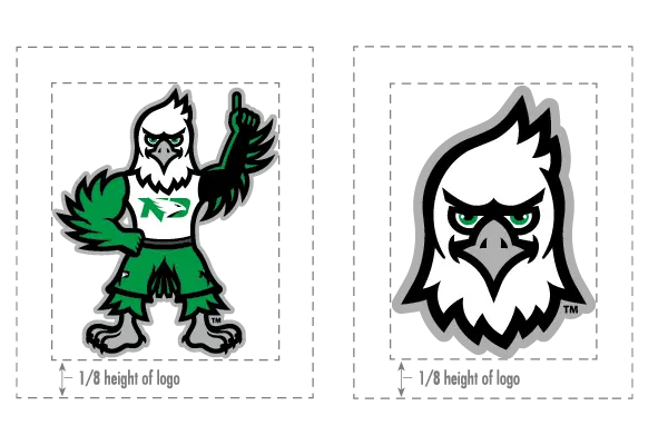 UND fighting hawk clear zone