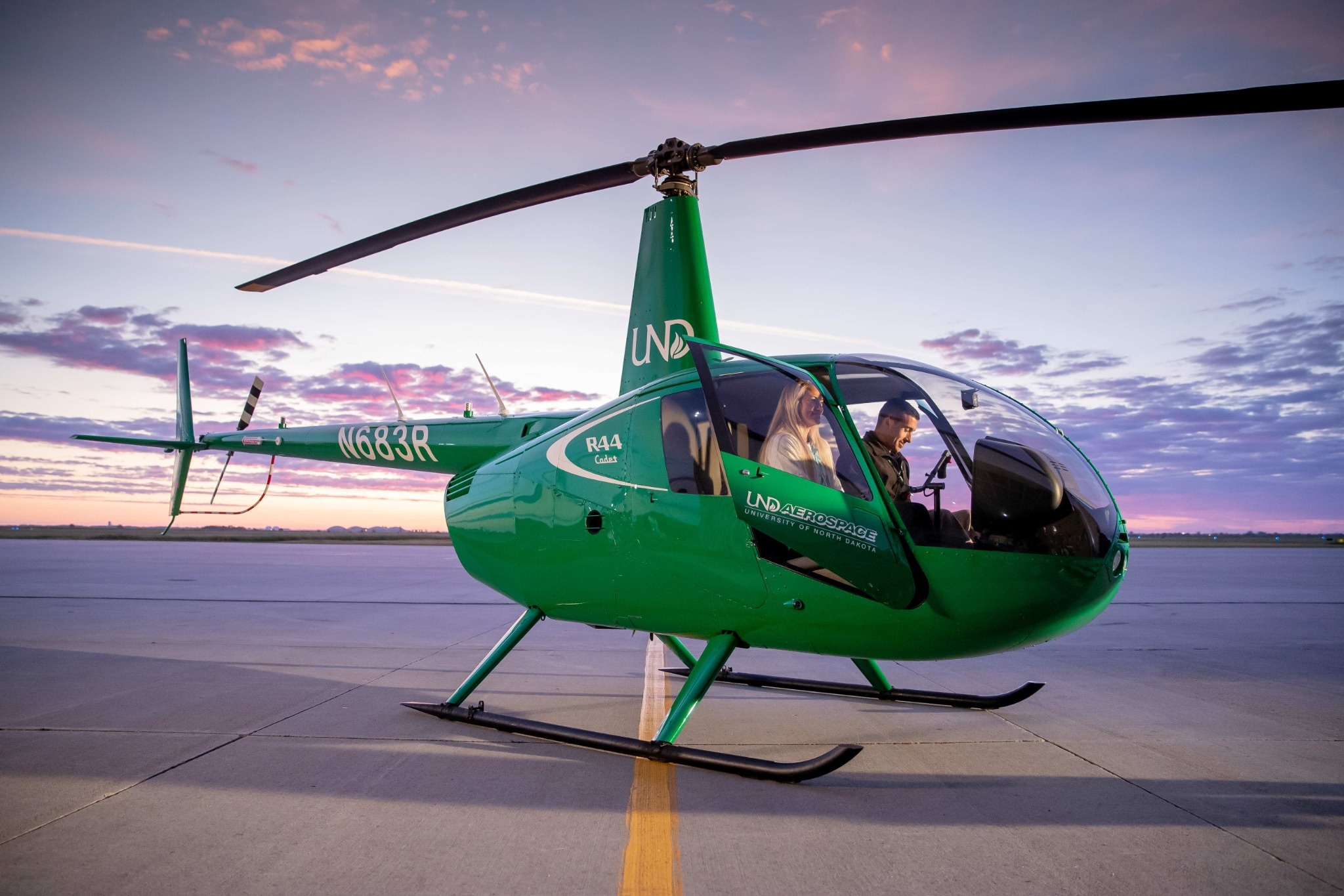Photo of UND green Helicopter