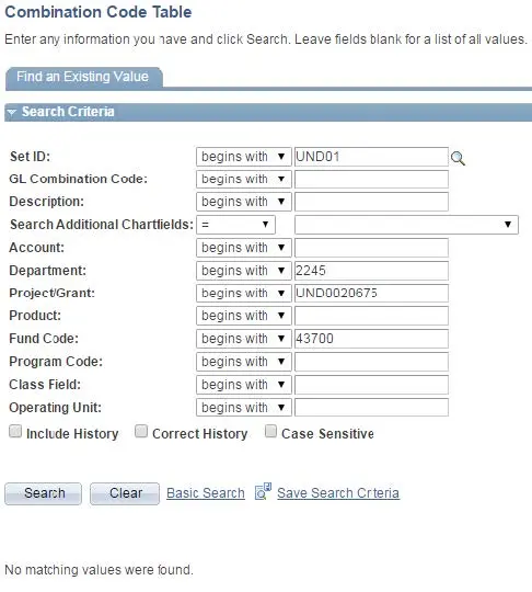Combo Code Lookup Example 2